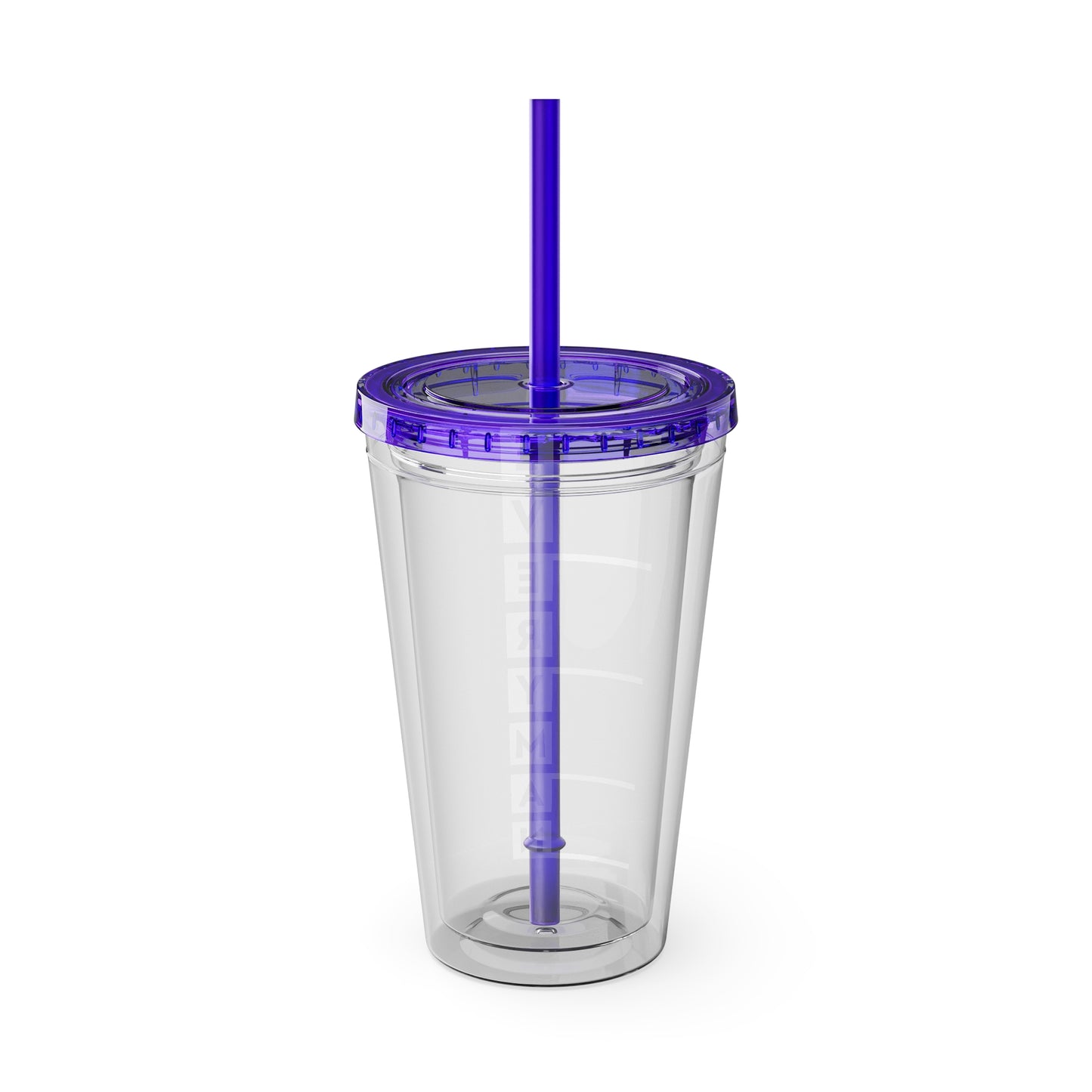 Everyman Marquee Tumbler White Text with Straw, 16oz