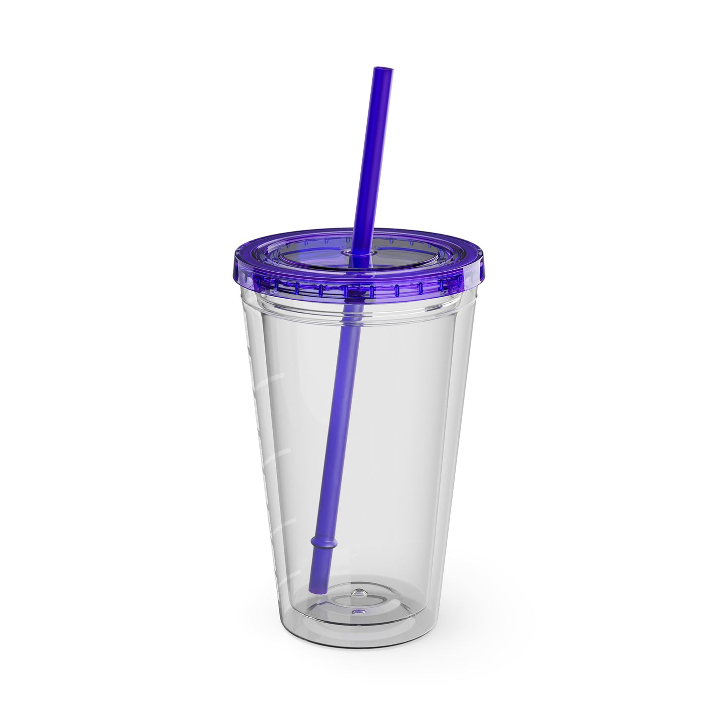Everyman Marquee Tumbler White Text with Straw, 16oz