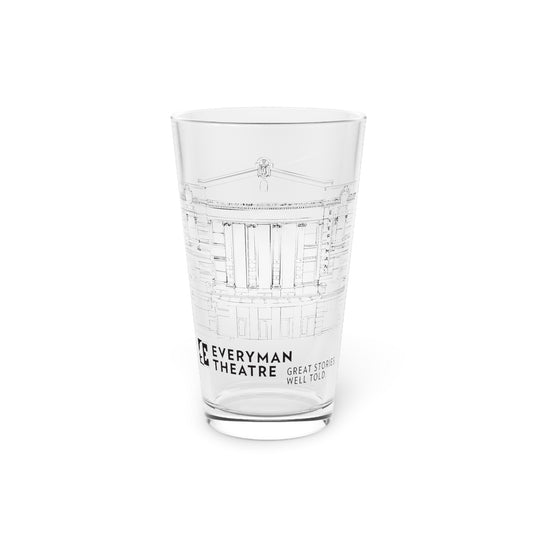Everyman Theatre Building Outline Pint Glass, 16oz