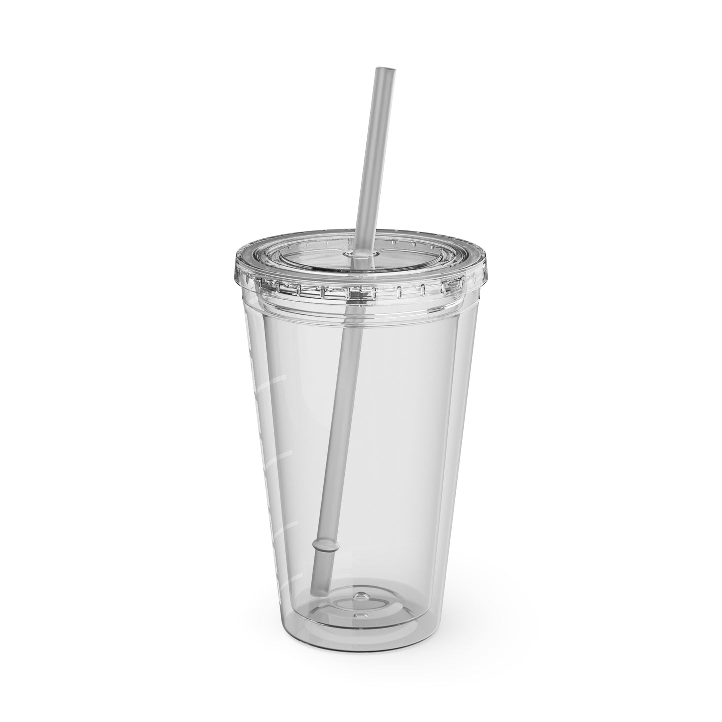 Everyman Marquee Tumbler White Text with Straw, 16oz