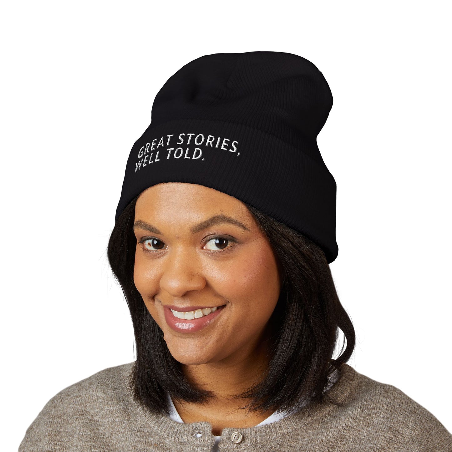 Great Stories, Well Told Embroidered Cuffed Beanie