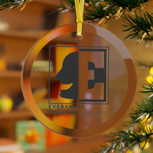 Classic Everyman Glass Ornament in Black