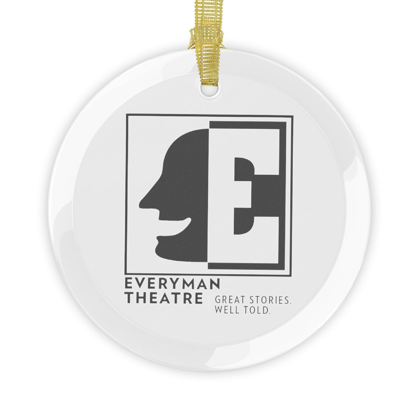 Classic Everyman Glass Ornament in Black