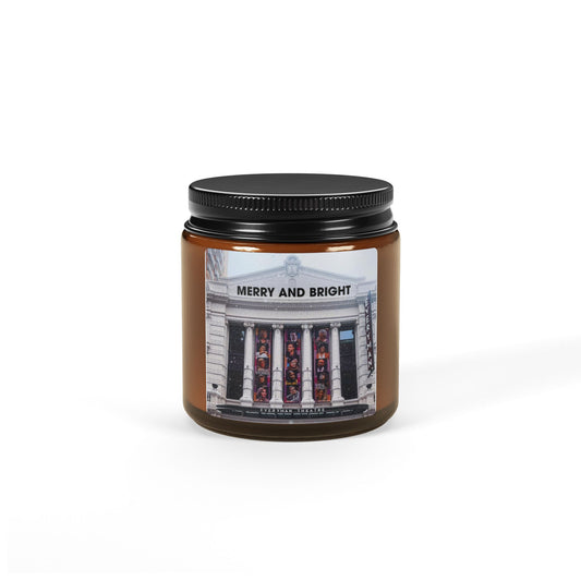 Merry and Bright  Scented Soy Candle (Multi-Size, Amber Jar)